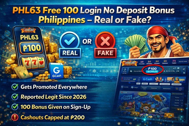 PHL63 Free 100 Login No Deposit Bonus Philippines – Real or Fake?